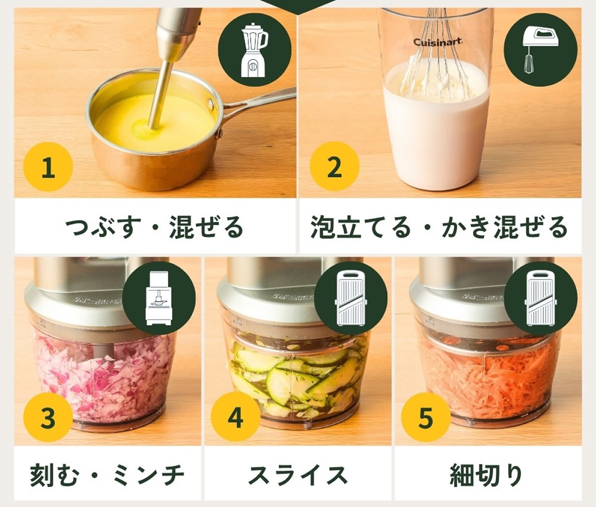 1台で多用途に使えるマルチハンドブレンダー
