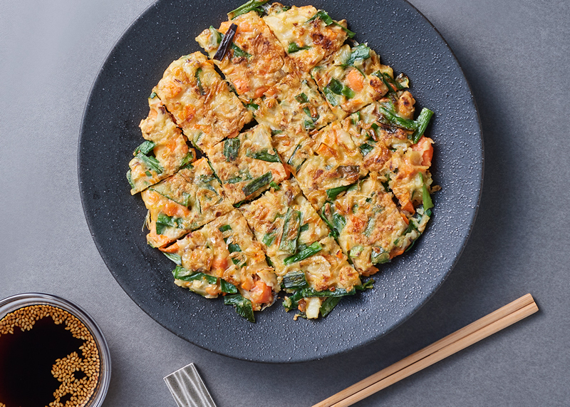 野菜と海老のチジミ