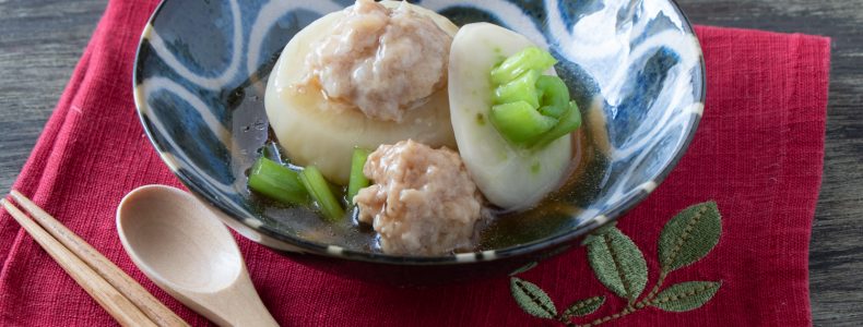 小かぶの肉詰め・丸ごと煮